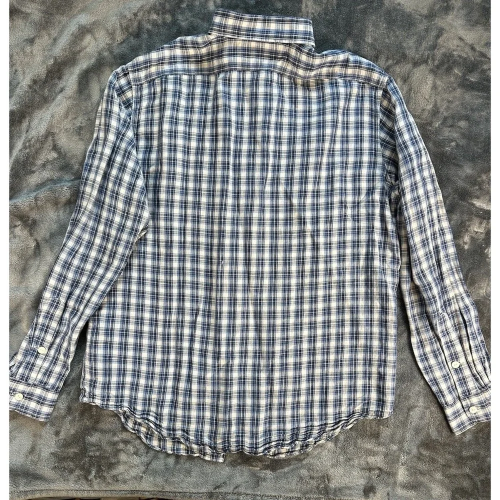 Polo Ralph Lauren Linen Double Pocket Linen Mens LARGE ‎ Tattersall